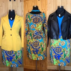 Linea by Louis Dell’ Olio neon print 2 piece dress